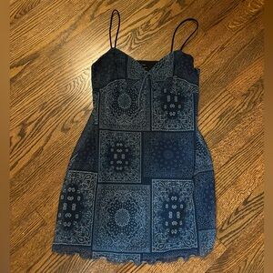 Urban Outfitters Dark Blue Paisley Dress